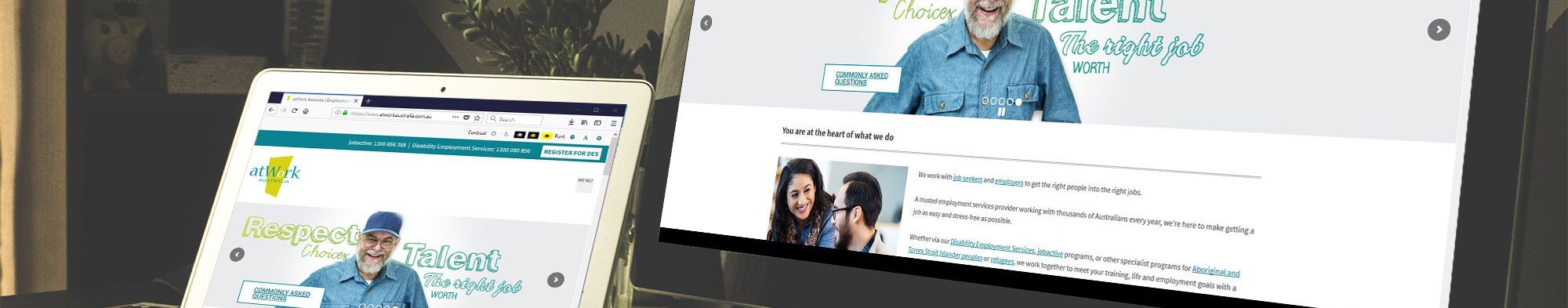 Banner image featuring the AtWork Australia website