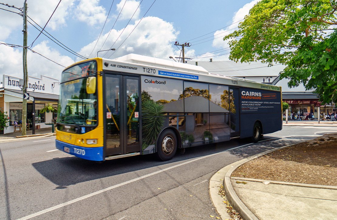 Cairns Hardware bus ad, designed by MOO Marketing & Design graphic designers in Melbourne