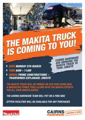 Cairns Hardware print ad for Makita power tools, designed by MOO Marketing & Design graphic design studio in Melbourne