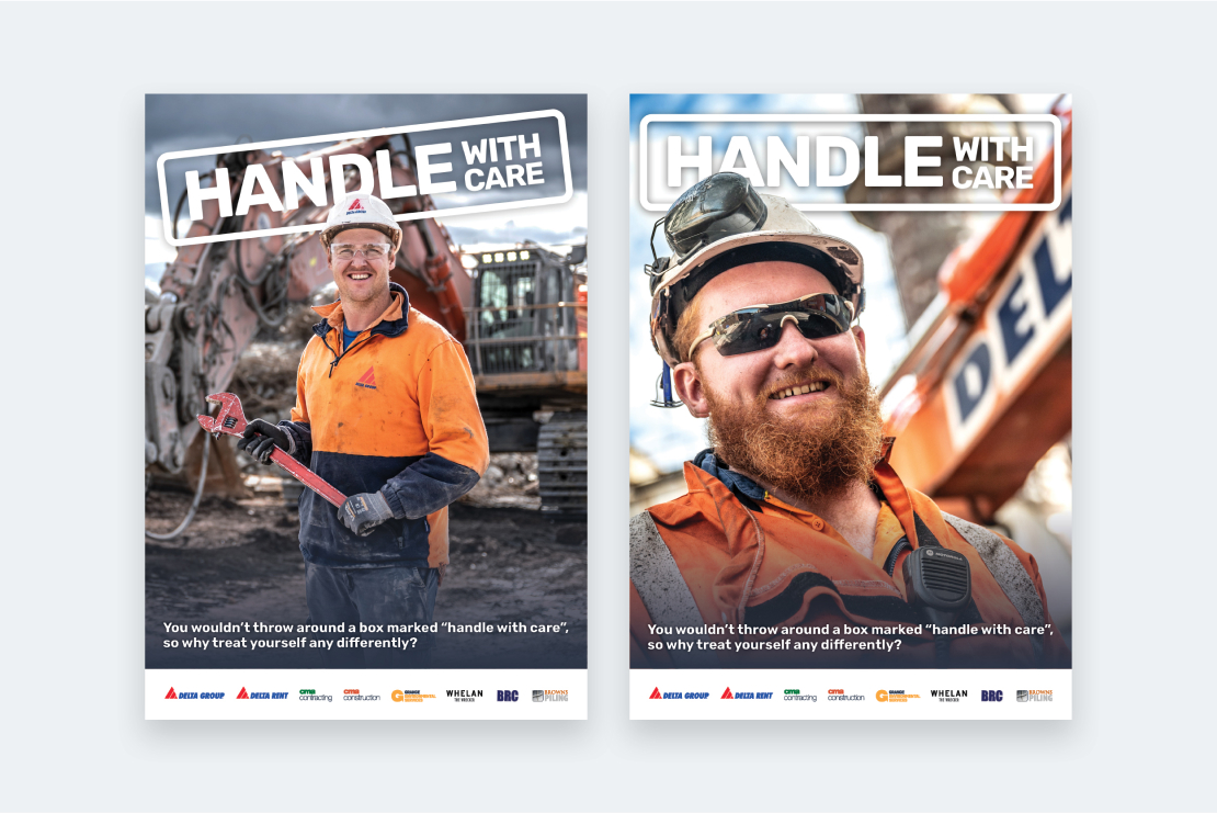 Delta Group employee wellbeing poster, designed by MOO Marketing & Design graphic design studio in Melbourne