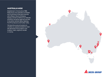 Front cover of Delta Group graduate program informational booklet, designed by MOO Marketing & Design marketing and graphic designer agency in Melbourne