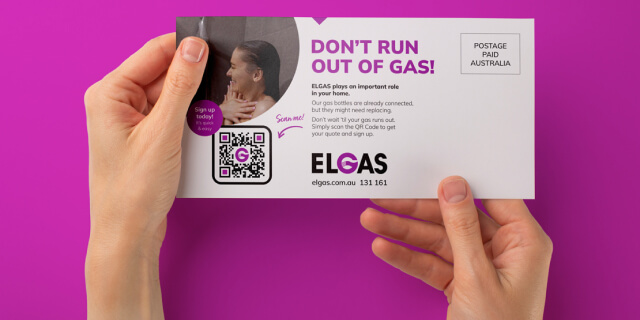 Elgas flyer with QR code