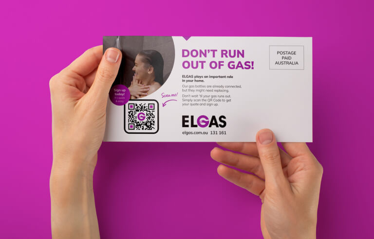 Elgas flyer with QR code