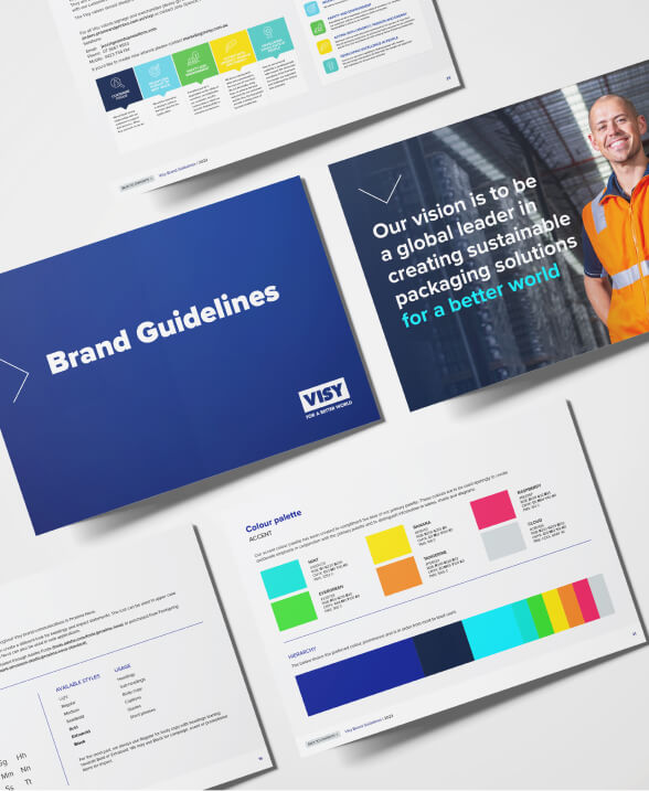 Brand guidelines document designed by MOO marketing agency in Melbourne